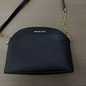 Michael Kors Black Crossbody Bag with Gold Chain